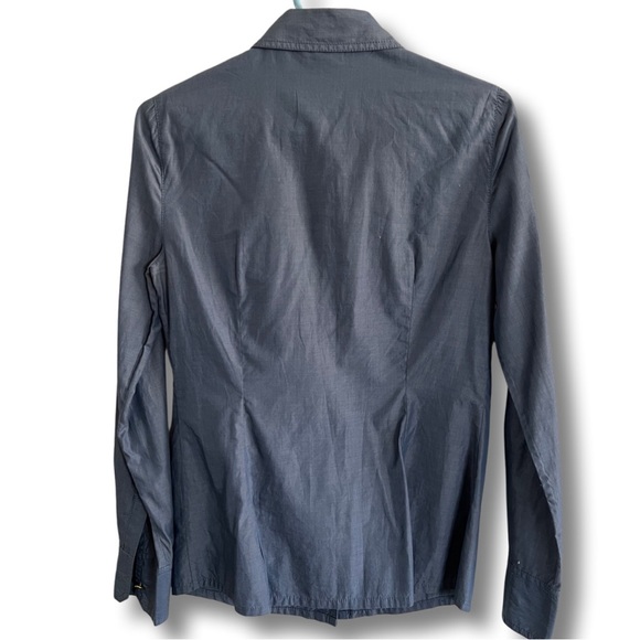 Tory Burch Cotton Brigitte Button Down Military Style Shirt Blouse. - Picture 2 of 5